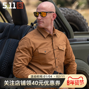5.11户外休闲衬衣511春秋男士长袖上衣 透气衬衫72533【福利款】