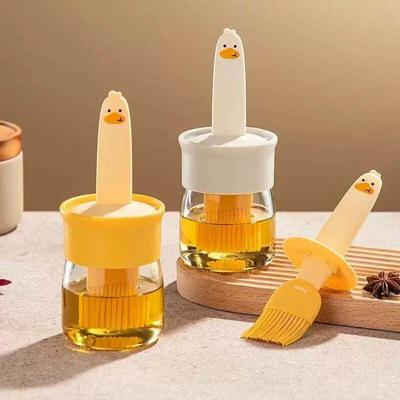 【下单立减50】油刷子小黄鸭家用带盖控油刷烧烤烘焙煎饼可拆百货