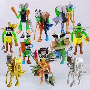 跨境山海经鲨鱼十王融合怪手办缝合怪异兽模型男女孩礼物玩具