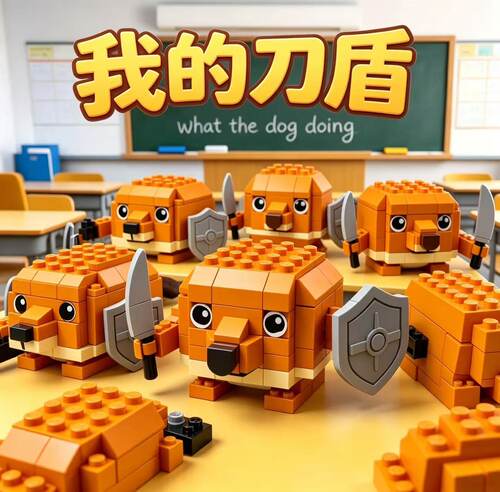 【新品特惠】我的刀盾狗玩具积木