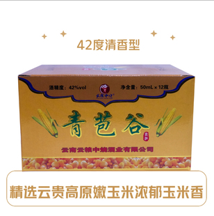 云粮中烧云南包谷酒青苞谷酒小杯酒50ml清香口杯露酒玉米酒42度