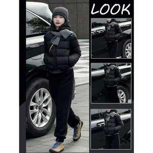 百搭排骨面包服外套 新款 加厚加绒轻薄连帽短款 棉衣棉服女2025冬季