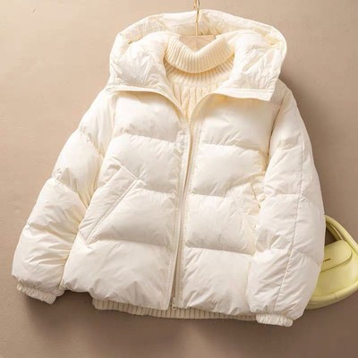 黑色短款羽绒棉服女款2024年新款时尚小个子加厚外套女秋冬季小款