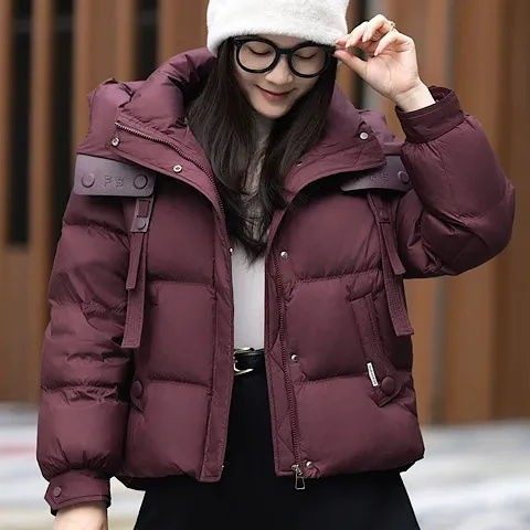 短款羽绒服女2024冬季新款连帽加厚加肥加大保暖妈妈装白鸭绒外套,女装/女士精品,羽绒服,淘宝优惠券,粉丝福利购,淘宝优惠卷