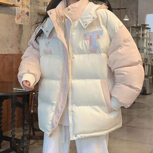 棉服少女冬装2024韩版新款初中高中学生加厚保暖棉袄面包棉衣外套