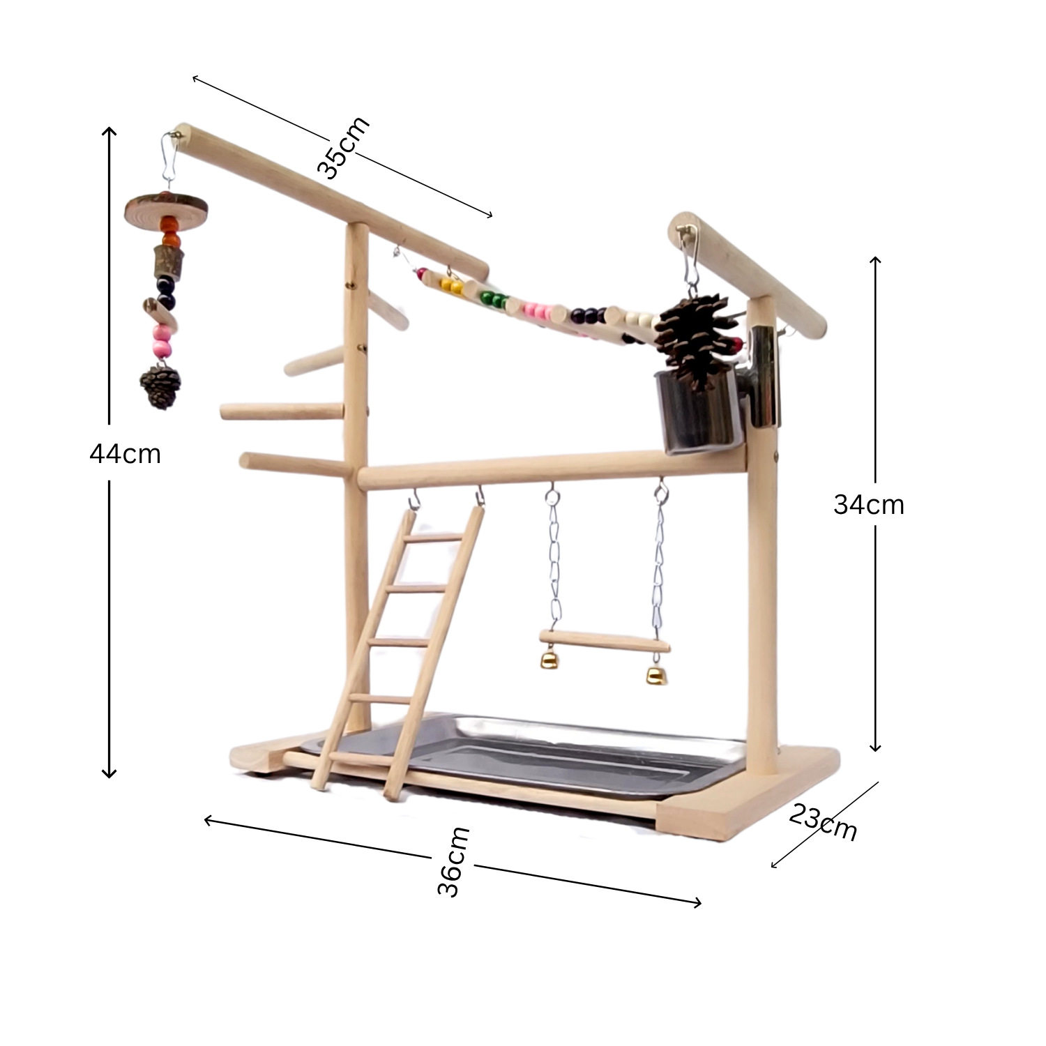 中小型鹦鹉木架互动站架游乐场秋千爬梯磨砂花椒木站杠站棍鸟架子