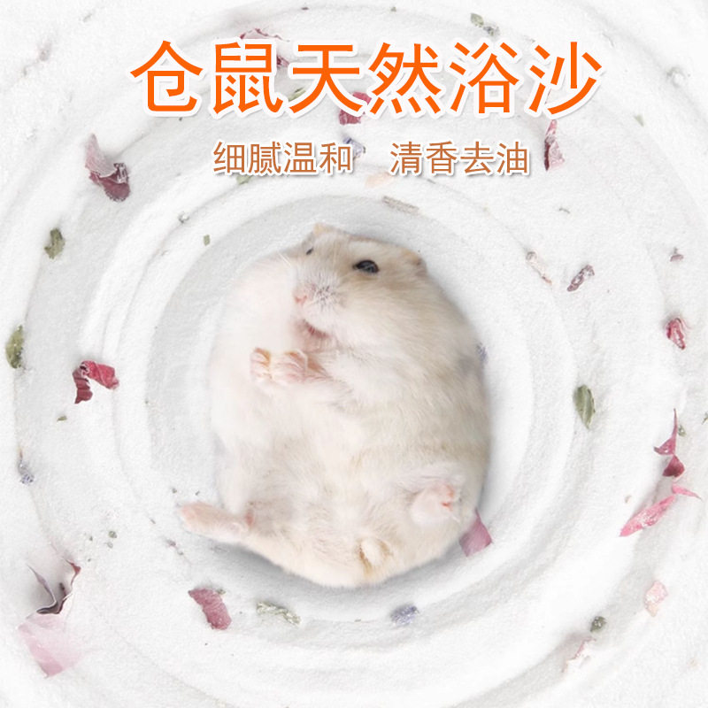 仓鼠浴沙硅砂尿沙金丝熊龙猫沐浴洗澡浮石砂除臭吸油垫料清洁用品