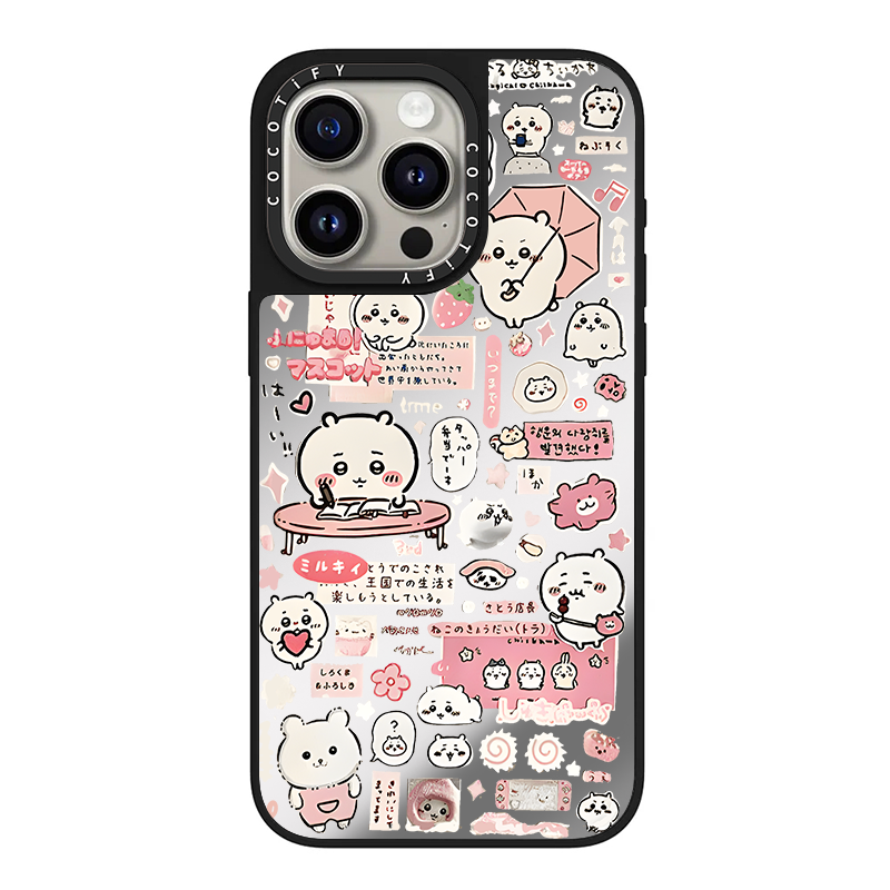 适用iPhone苹果16promax手机壳17/16pro/16plus软胶15磁吸16补妆镜14潮流15pro化妆镜17吉伊卡哇贴纸