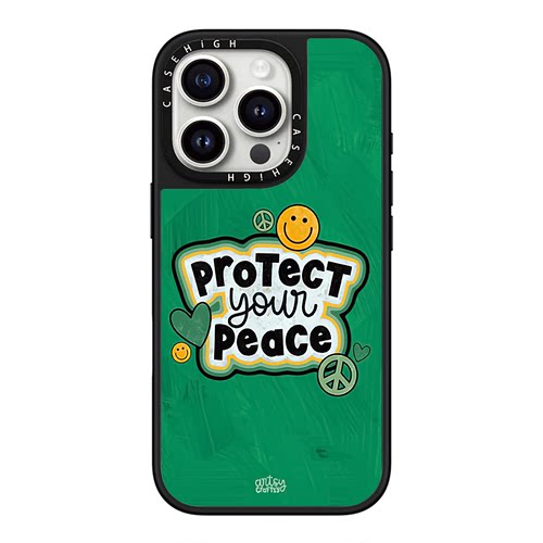 磁吸MagSafe佘诗曼同款PEACH绿色笑脸适用iphone17pro手机壳18promax苹果16plus镜面保护套15网红13