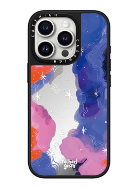 C家磁吸MagSafe艺术家Rachael Sarra银河渲染涂鸦适用iphone16pro手机壳17promax苹果15plus镜面14/13女