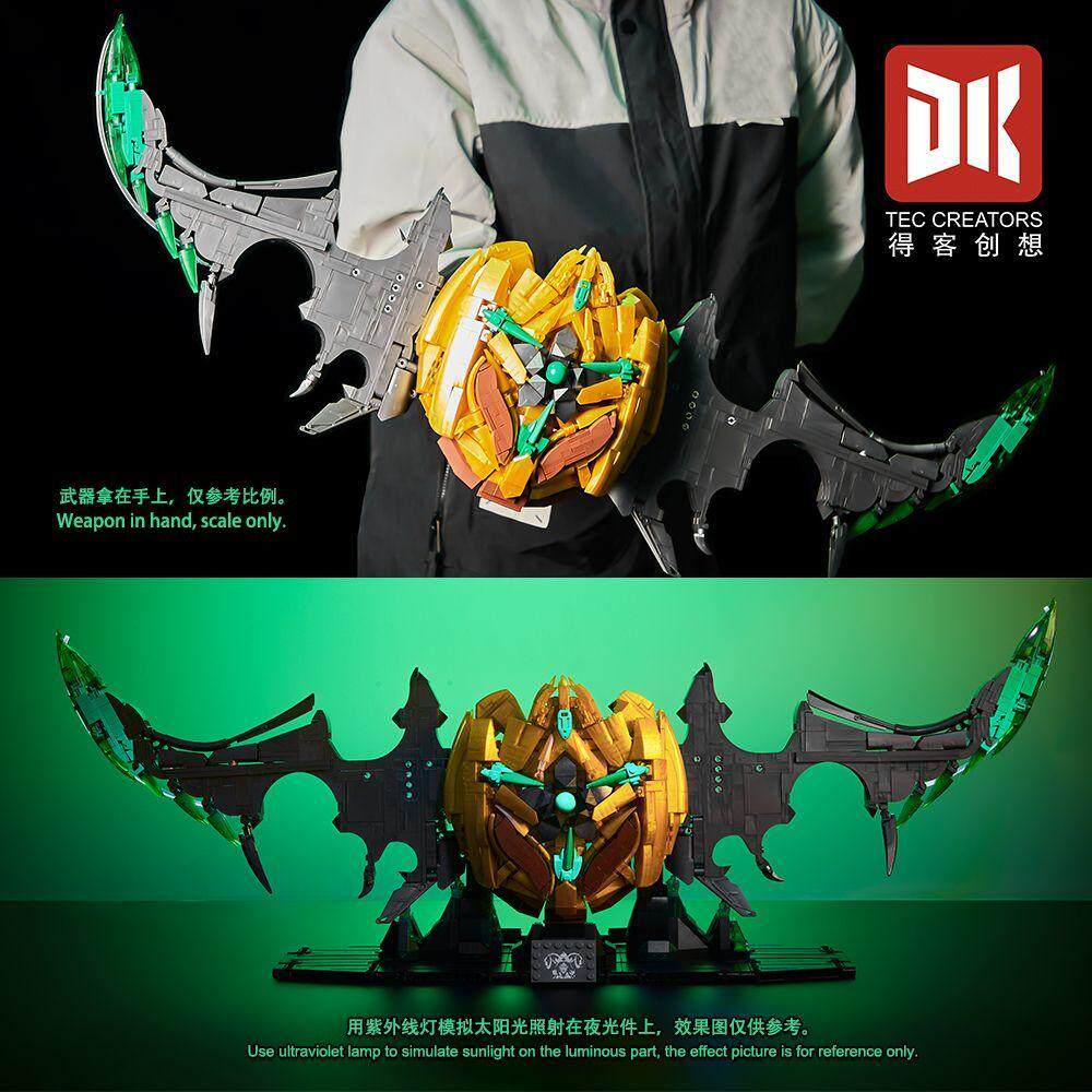 魔兽世界暗影的刃恶魔猎手伊利丹积木拼装模型蛋刀玩具
