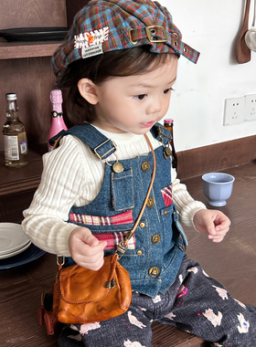 【happyfirst楽一】复古拼接牛仔工装多功能水洗马甲