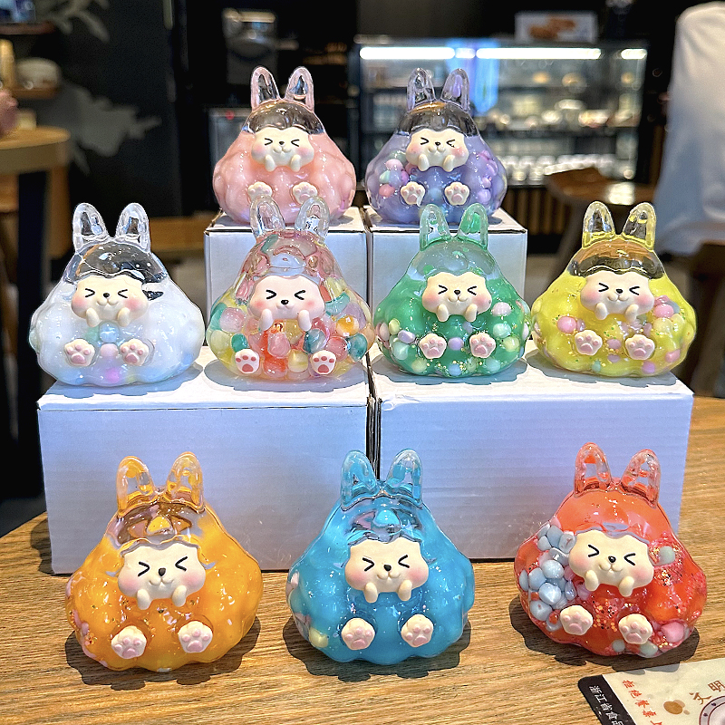 卡通创意爆闪KK夜光流沙摆件