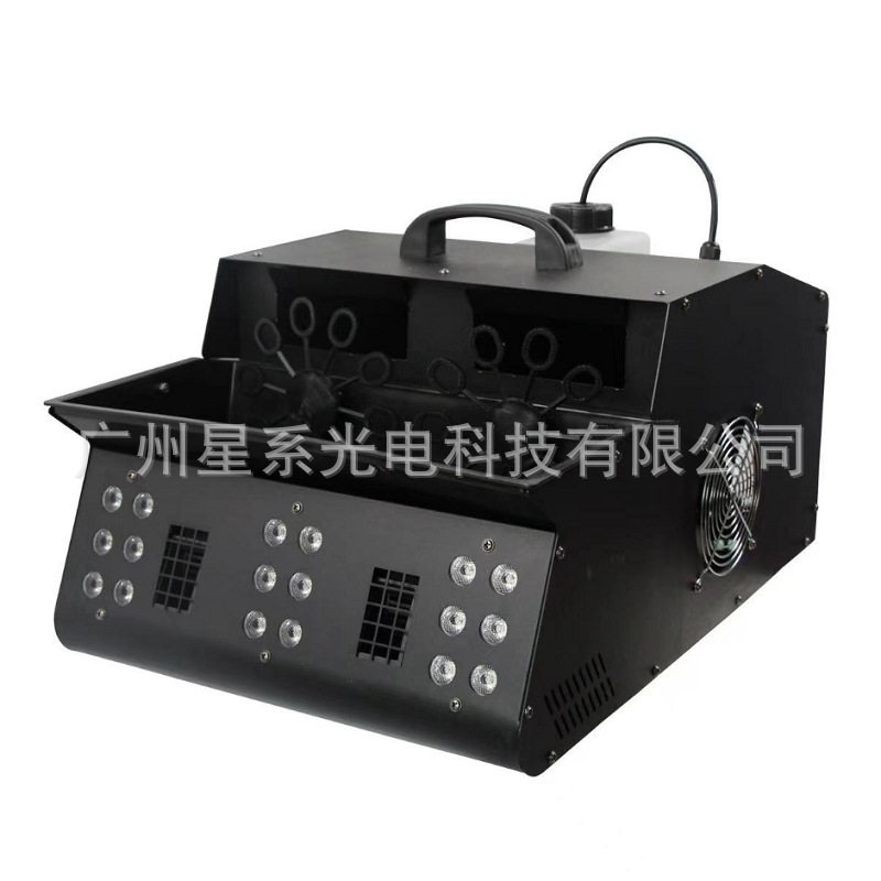 厂家供应舞台灯婚庆演出用特效机器18颗三合一LED大双轮烟泡机