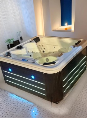 户外按摩冲浪浴缸6人泡澡池SPA亚克力泳池Bathtub别墅花园独立