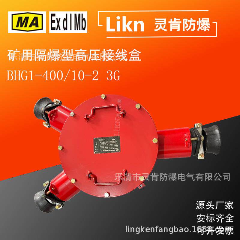 井下用高压隔爆接线盒BHG1-400/10-3G矿用防爆型电缆分支连接盒