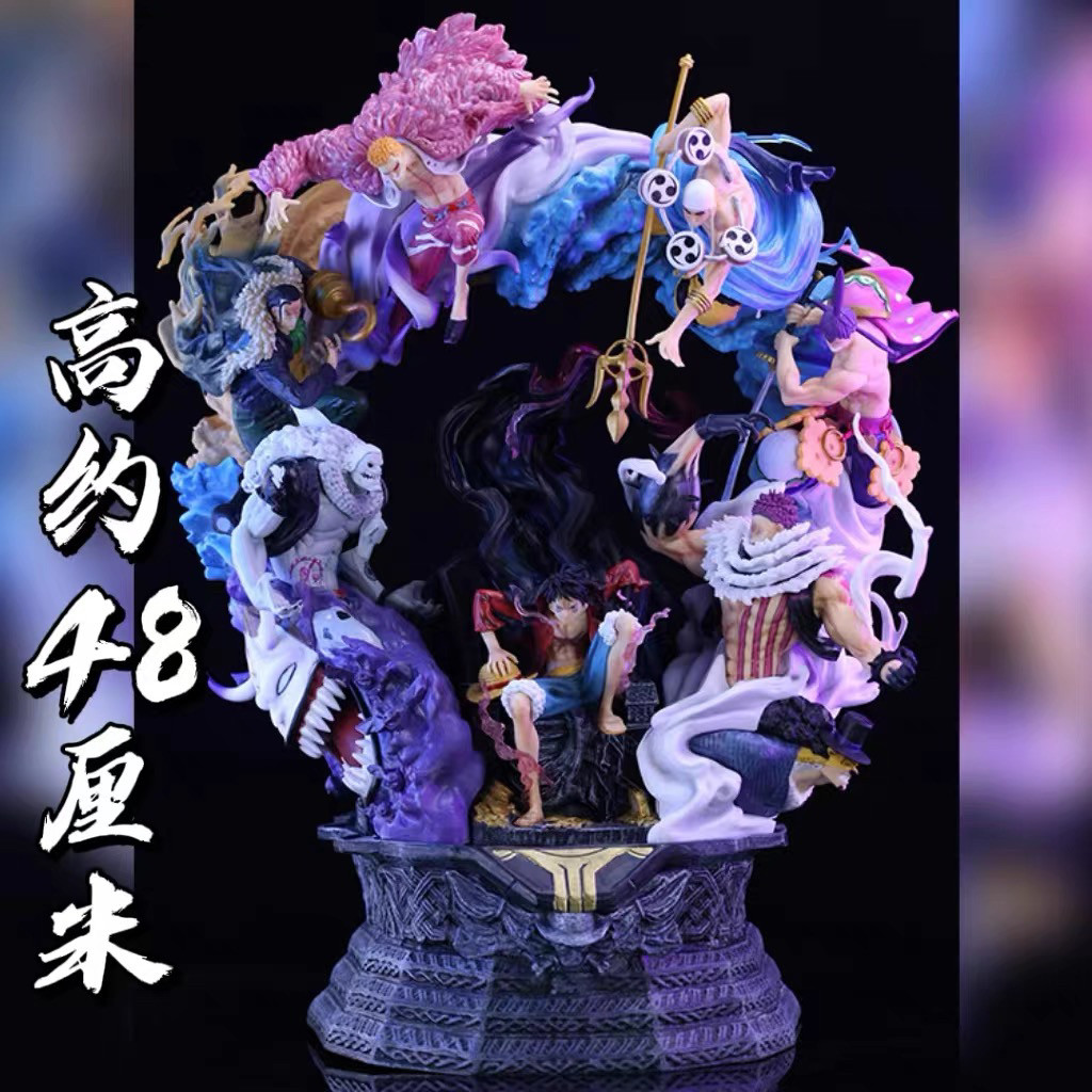 海贼王手办王座路飞GK LS 周年劲敌系列雷神卡二小唐沙鳄模型雕像
