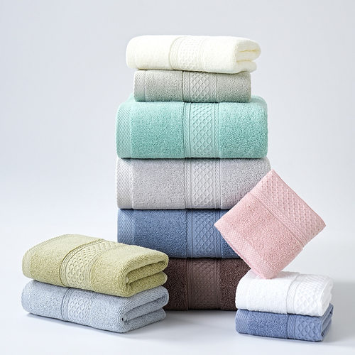 纯棉毛巾浴巾六件套装6pcs Luxury Bath Towel Set Cotton Towels