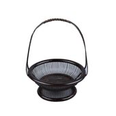 小原流花器花道插花花器 手工摆件 竹编花瓶花篮藤编日式