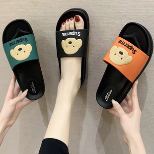 凉拖鞋女款厚底防滑室内外新款春夏E休闲时尚网红平底增高沙滩鞋
