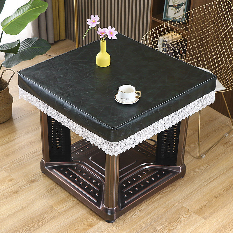 正方形烤火架皮罩家用防水烤火炉罩防尘桌布电炉桌套电取暖炉皮套,居家布艺,微波炉罩,淘宝优惠券,粉丝福利购,淘宝优惠卷