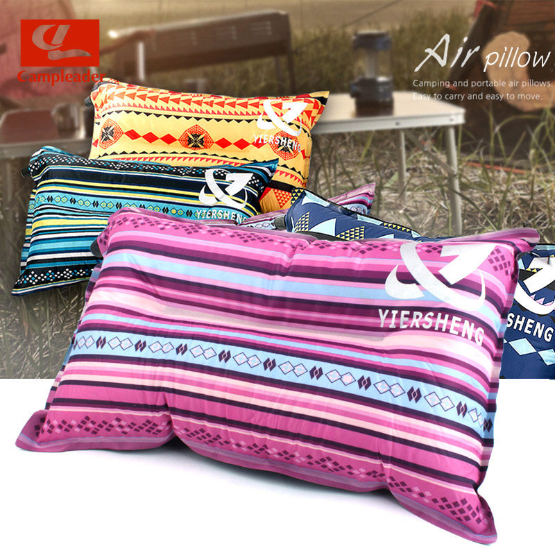 户外旅行野营露营自动充气枕头便携汽车飞机靠枕办公室午休睡枕