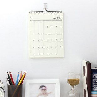简约挂墙日历2024年跨年25挂历记事办公月历企业公司挂历定制定