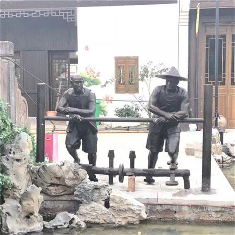 大型玻璃钢仿铜人物雕塑定制铜人户外广场景观园林马红制作,家居饰品,落地摆件,淘宝优惠券,粉丝福利购,淘宝优惠卷