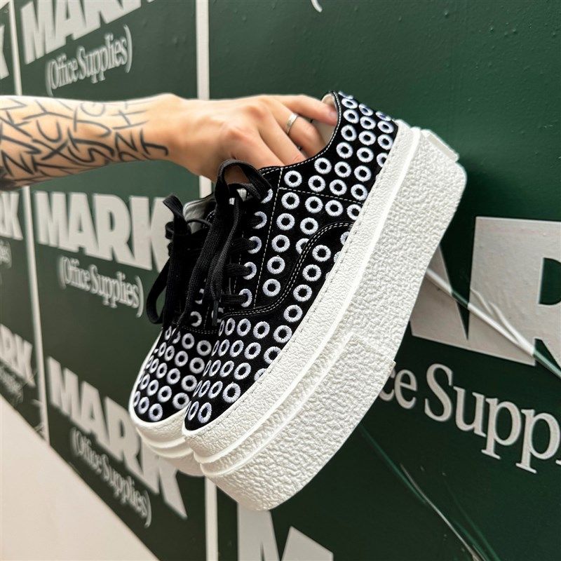 【帽子先森】刺绣圈圈厚底德训鞋男真皮松糕鞋欧货低帮鞋国潮板鞋,流行男鞋,休闲板鞋,淘宝优惠券,粉丝福利购,淘宝优惠卷