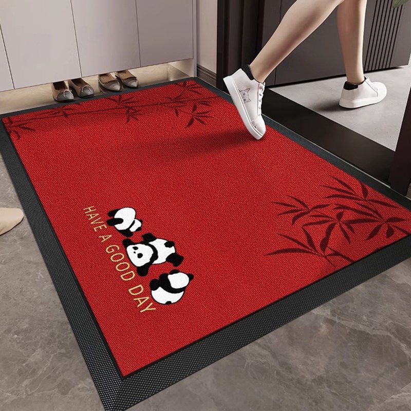 红色现代简约入户门地垫别墅豪宅高端大门口进门耐脏免洗绣花脚垫,居家布艺,入户地垫,淘宝优惠券,粉丝福利购,淘宝优惠卷