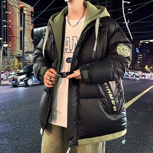 2023a新款青少年冬季加厚羽绒服外套男款初中高中学生大童冬装棉
