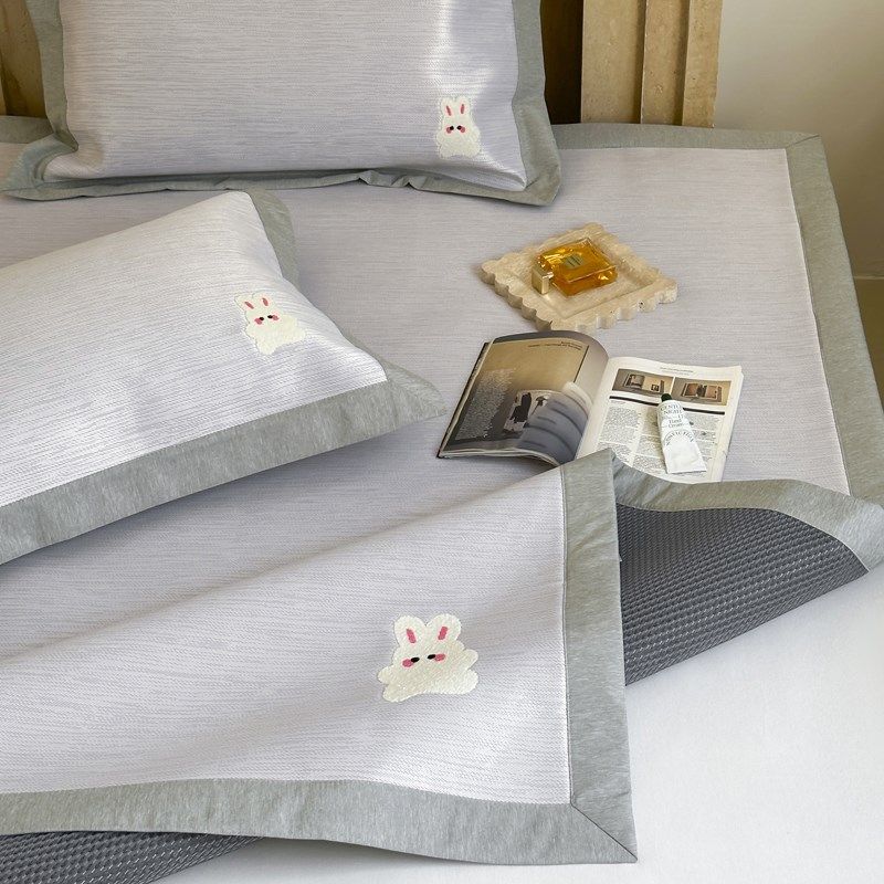 可爱A类抗菌凉席冰丝席可水洗三C件套夏季家用空调凉感防滑软席子,床上用品,冰丝席,淘宝优惠券,粉丝福利购,淘宝优惠卷