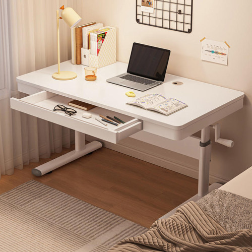 升降电脑桌台式卧室家用学生书桌学习书L桌初中女生简易办公桌子