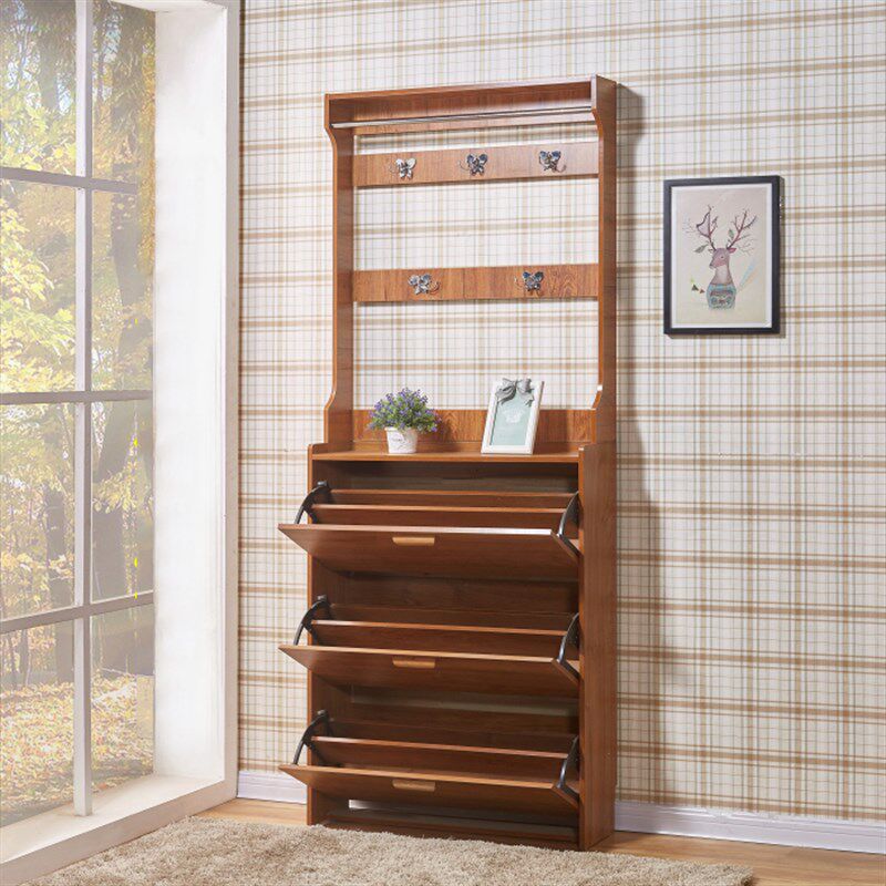 超薄翻斗鞋柜带挂衣架分体实木色简约现代多O功能省空间家用客厅,住宅家具,门厅/玄关柜/玄关架,淘宝优惠券,粉丝福利购,淘宝优惠卷