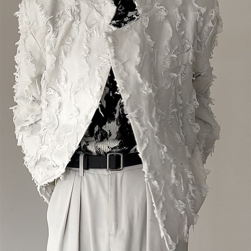 雨东林/韩版垫肩西装q外套男潮设计感宽松休闲新中式立领盘扣外套,男装,休闲西服,淘宝优惠券,粉丝福利购,淘宝优惠卷