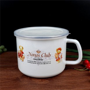 加厚搪瓷杯搪瓷奶杯搪瓷缸泡面杯茶缸搪瓷奶锅大号搪瓷保鲜杯多用