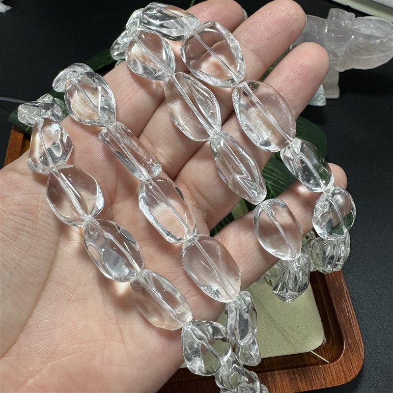 14-20mm左右不规则纯天然白水E晶天地孔扁珠高净体项链手链配珠,饰品/流行首饰/时尚饰品新,奇石,淘宝优惠券,粉丝福利购,淘宝优惠卷