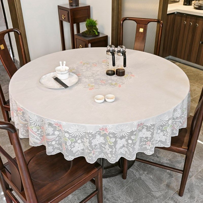 田园风防水pvc圆形桌布蕾丝大圆桌桌布长方形餐桌布茶几布盖布,居家布艺,桌布,淘宝优惠券,粉丝福利购,淘宝优惠卷