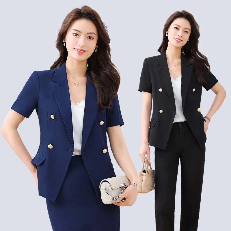 短袖西装套装女夏季薄款2025新款气质工装职业经理工作服夏天西服