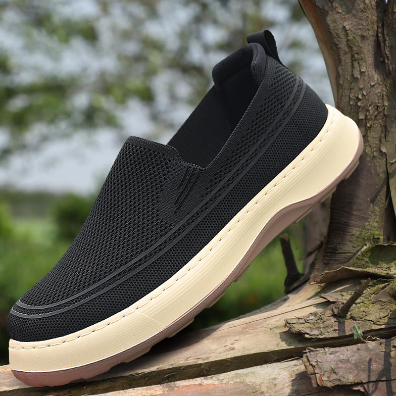 男士休闲鞋2024新款秋季透气一脚蹬鞋子男款网面软底轻便防滑男鞋,流行男鞋,网面鞋,淘宝优惠券,粉丝福利购,淘宝优惠卷