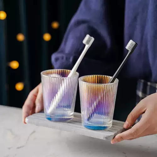 Стеклянный вместительный и большой ополаскиватель для рта для влюбленных для домашнего использования, простой и элегантный дизайн