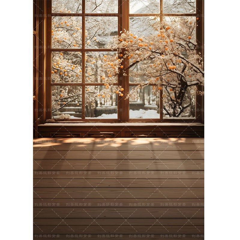 影楼室内汉服古风拍照背景布儿童新中式国风背景写真汉服背景布