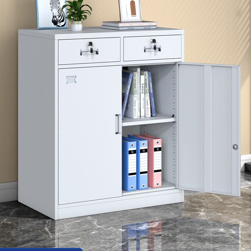 二斗矮柜办公室铁皮文件柜带锁抽屉收纳柜家用阳台储物柜工具柜子,商业/办公家具,文件柜,淘宝优惠券,粉丝福利购,淘宝优惠卷