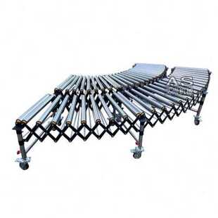 厂促厂促无动力滚筒输送s带伸缩小型输送机流水线装车下货搬运卸