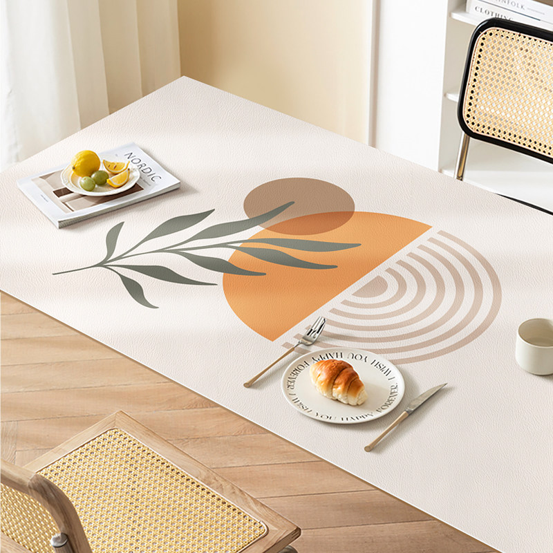 北欧皮革桌垫防水防油免洗pvc餐桌垫长方形隔P热防滑书桌茶几桌布,居家布艺,桌布,淘宝优惠券,粉丝福利购,淘宝优惠卷