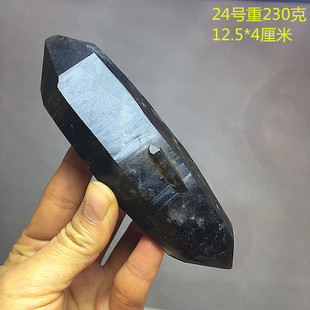 稀少罕见天然黑水晶簇茶晶v簇原矿原石摆件柱子家居饰品玄关摆件