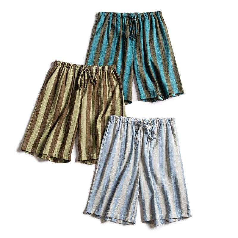 夏季薄款纯棉纱布舒适宽松男士家居短裤休闲大码睡裤可外穿遛弯裤,女士内衣/男士内衣/家居服,睡裤/家居裤,淘宝优惠券,粉丝福利购,淘宝优惠卷