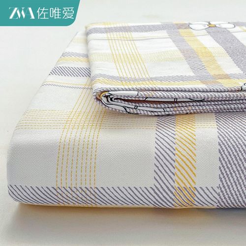 A类夏季床单单件纯棉100全棉加厚老粗布凉席布料被单床笠四三件套