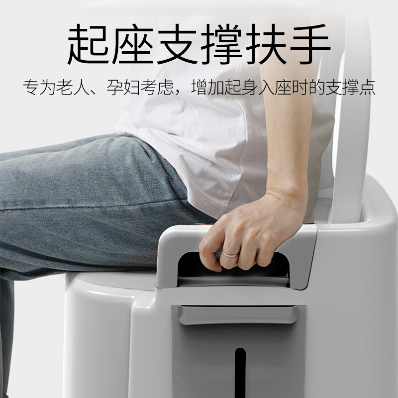 老人坐便器马桶家用座便q器简易可移动卫生间防臭T室内厕所便携式