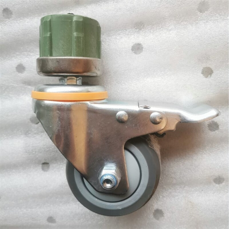 不锈钢操作台38/48/r51mm圆管专用万向轮厨房置物架配套轮子带刹